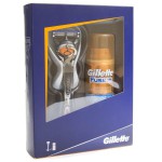 Набор, Gillette (Жиллет) 75 мл Фьюжн ПроГлайд бритвенный станок с технологией ФлексБолл + гель для бритья Фьюжн Гидратин увлажняющий